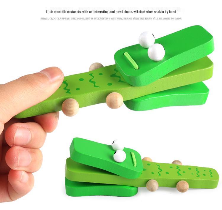 Alligator Clapper Wooden Toy for Infant & Toddler Early Education