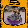 Spooky Motion Activated Skeleton Candy Holder with Light Up Red Eyes