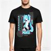 Unisexs Anime Hatsune Miku T Shirt Round Neck Pure Cotton Short Sleeve Tee Shirt Loose Fit Streetwear Clothes Fashion Tshirt