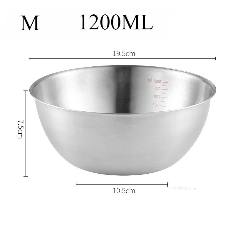 17/19/24,5CM Roestvrijstalen Saladekom met Schaal voor Voedselopslag Eierbloem Mengkom Fruit Groente Noedel Container