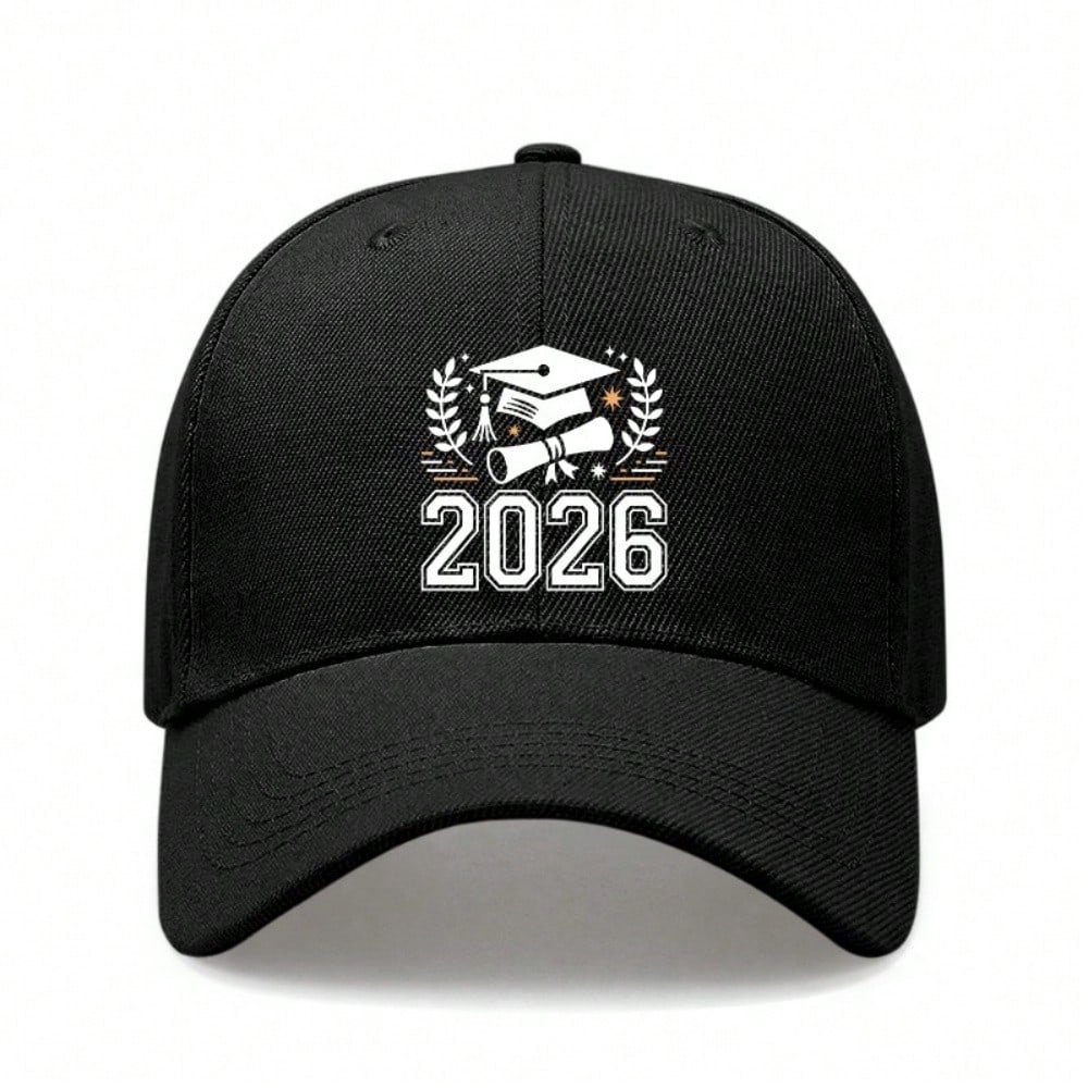 [Graduation Baseball Cap] 2026 Class Of Graduation Print Unisex Adjustable Breathable Lightweight Casual Outdoor Sports Baseball Hat For Men Women