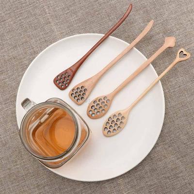 Comb Home Wooden Drizzler Long Handle Saver Stirrer Mixing Stick Honey Dipper Spoon