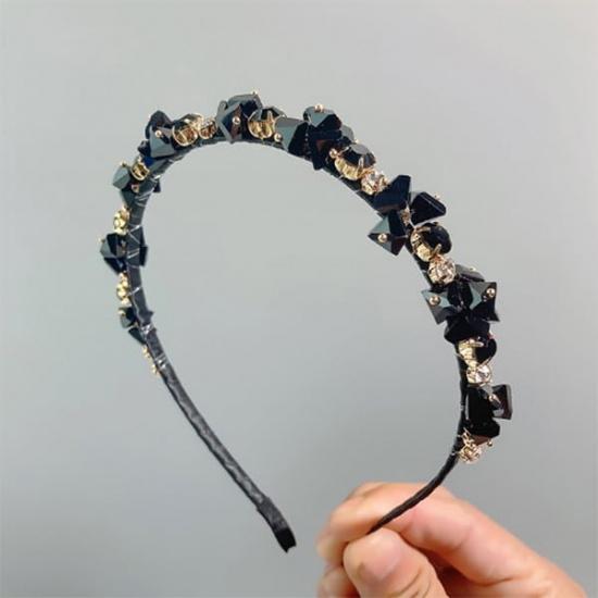 AKOAK 1 Pack Crystal Headband Rhinestone Bridal Headband Sparkling Headband for Women and Girls is Perfect for Personal use and Gifts (Fuchsia)