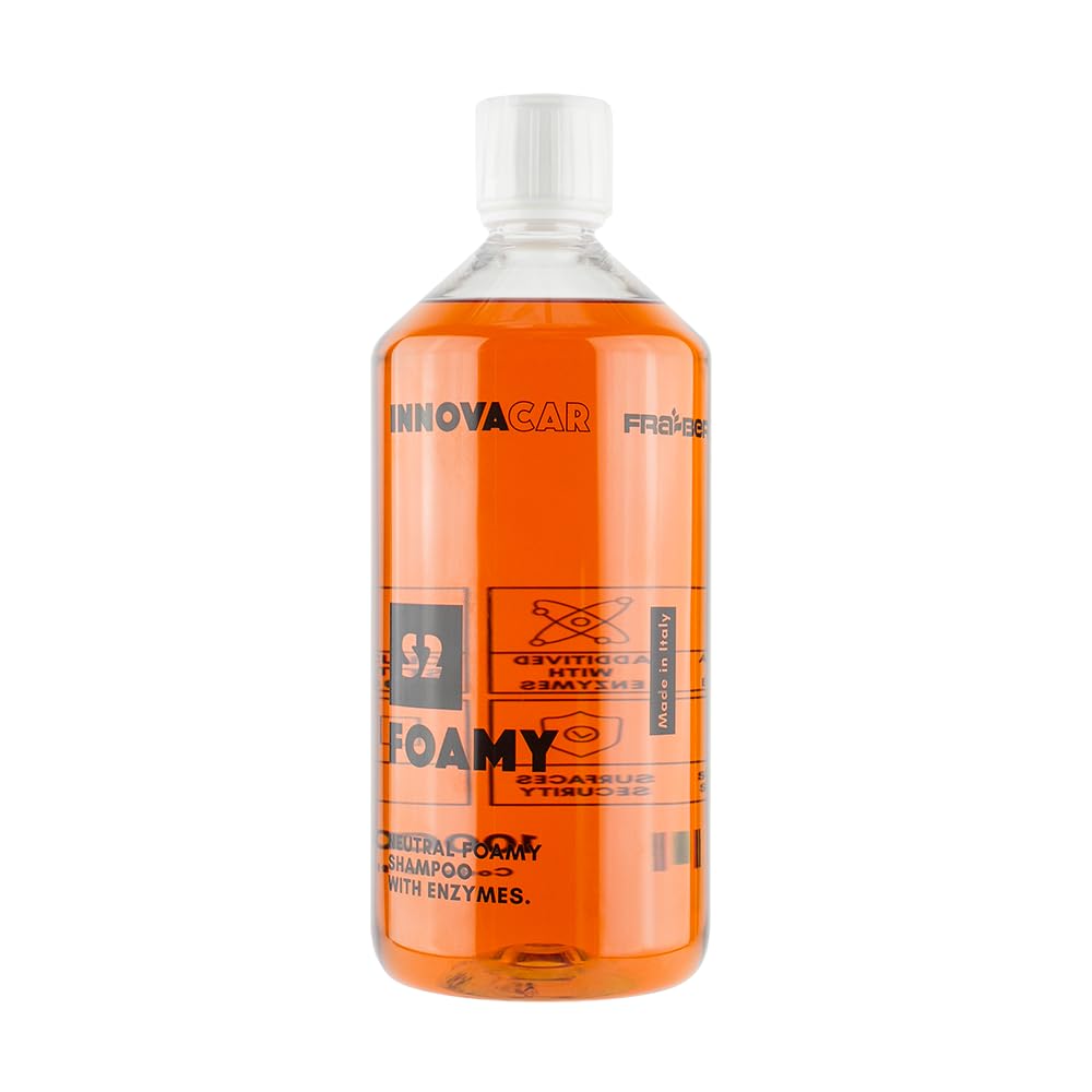 INNOVACAR S2 Foamy a Car Shampoo Formulated with Patented Organic Enzymes from Featuring a Fruity Soapy Scent and a Neutral Uses a Foam Gun for Hand