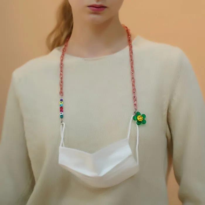 BONBEAU Color Smile Initial Chain Mask Strap