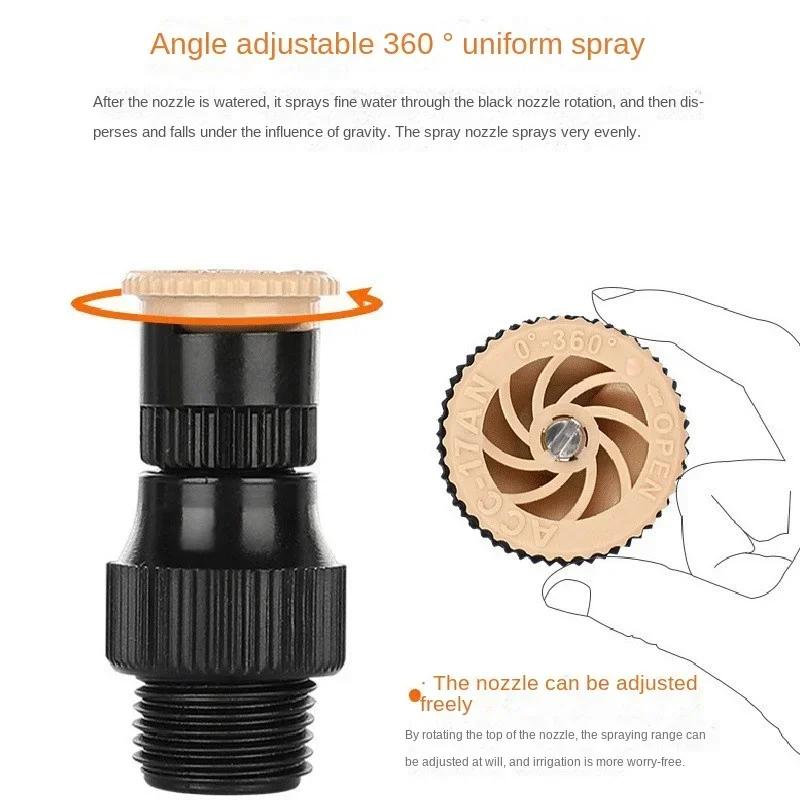 360 Derece Otomatik Sprinkler Ayarlanabilir Püskürtme Nozulları Bahçe Çim Dönen Sulama Sistemi Tarım Sulama Aracı