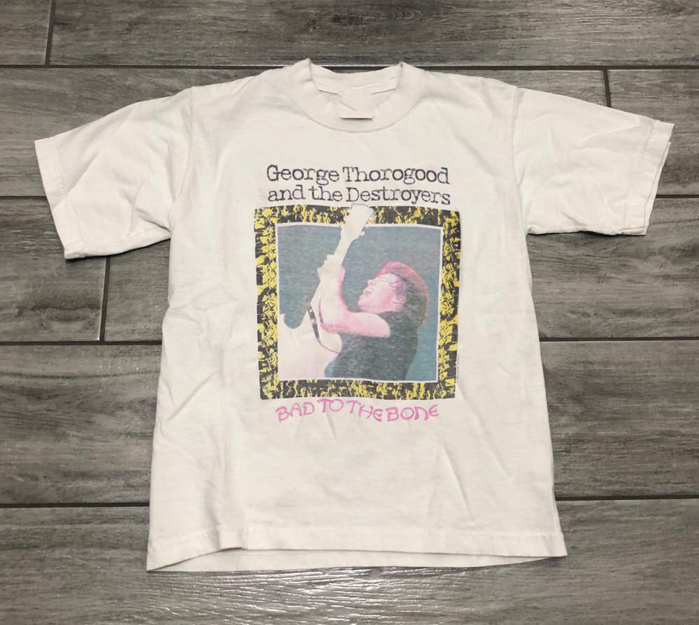 George Thorogood Bad The Bone Kanadisches Weißes T-Shirt NG2136 Unisex T-Shirt
