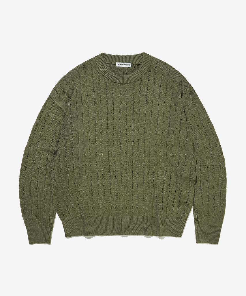 Seutaendeuobeo Fisherman Knit [Olive Green]