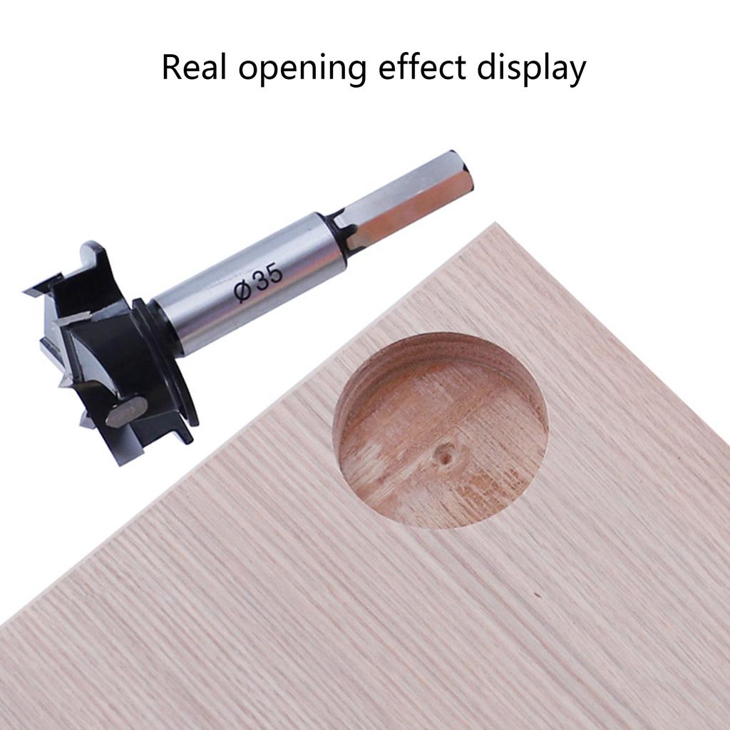 Woodworking Tools Forstner Drill Bit Kit Hole Saw Cutter Milling Opener 35mm Hinge Cutter Tools 12mm Depth Opener