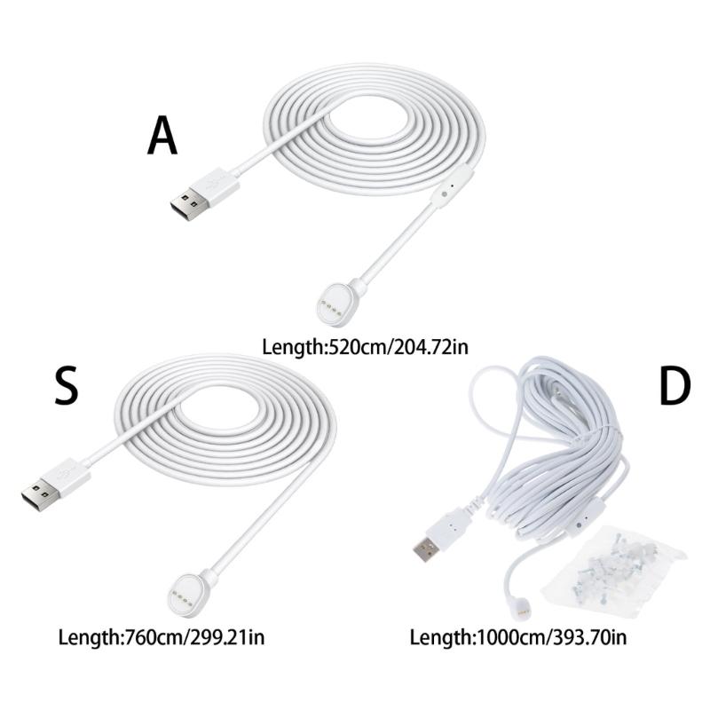 Secure Installation Power Cable for NEST Cams with Weatherproof Design Ideal for Various Conditions 5.2m/7.6m/10m