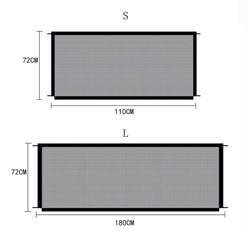 Pet isolation guardrail balcony pet isolation net foldable fence indoor obstacle protection hole-free fence