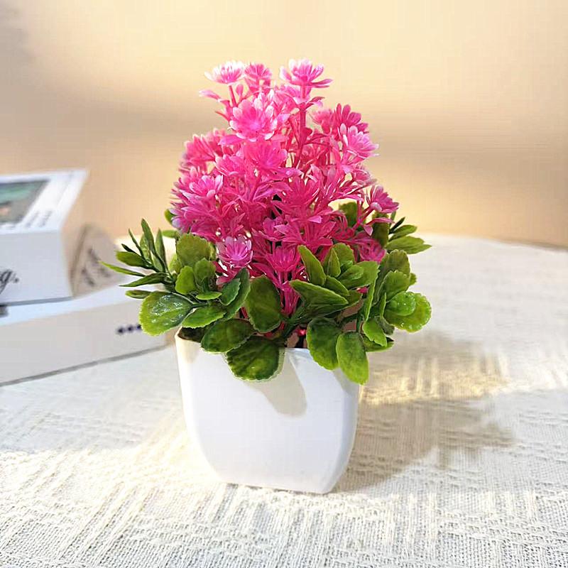 Simulated Bonsai Green Plants Succulent Plant Potted Artificial Flower Ornament Office Desktop Decoration Home Room Decoration