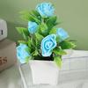 Simulated Potted Plant Artificial Rose Potted Plant Realistic Artificial Rose Bonsai Decor Set Vibrant Color For Home For Room