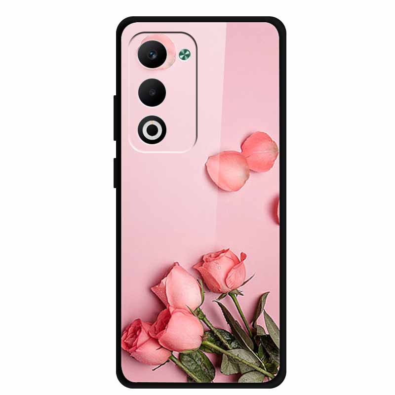 

Glass Back Cover For Oppo A5 5G 2025 Phone Case 6.67 Hard Tempered Glass Case For Oppo A5i Pro 4G Case A5iPro Soft Bumper Shell Oppo A5 4G