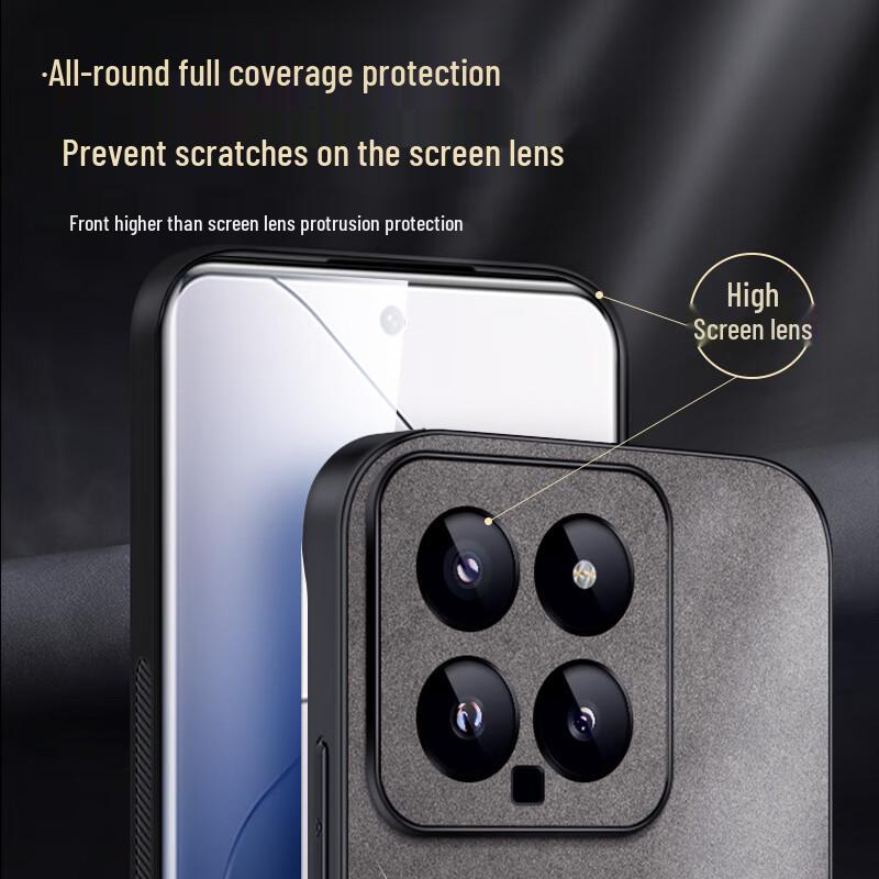 Shangsou Luxury Lambskin Texture Anti-Drop Phone Case for Xiaomi 14 Series