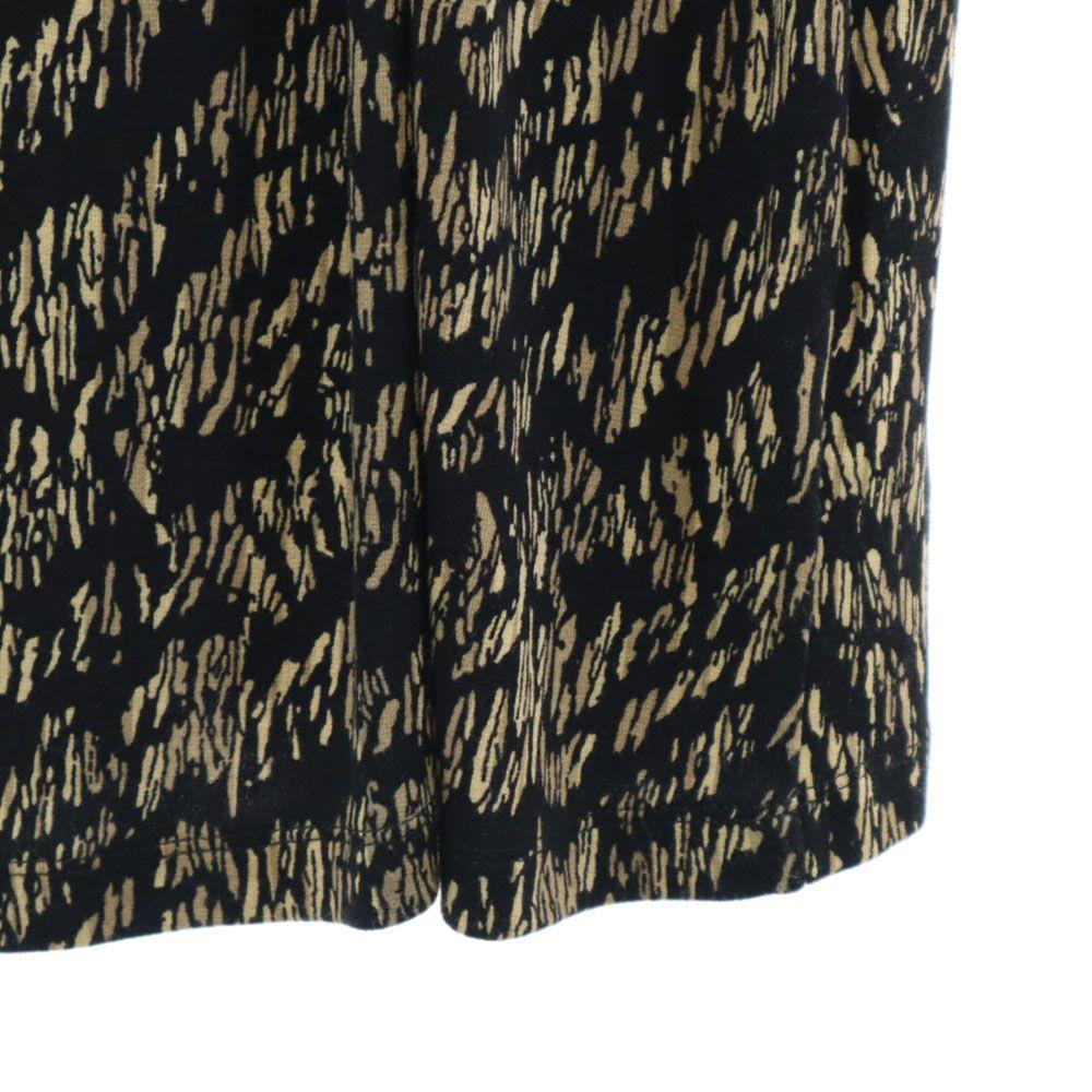 Unused TRAMONTANA Overall Handle Short Sleeve Long Dress L Black Stretch Women Used