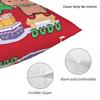 Bubu Dudu Xmas Panda Bear Square Pillow Case Merry Christmas Gifts Cushion Cover Polyester Decor Pillowcase For Home 40*40Cm