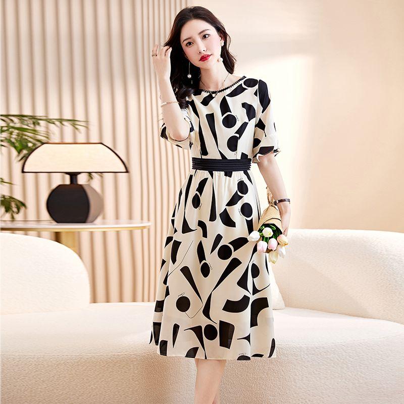 

Классное Роскошное Летнее Элегантное Шелковое Платье, Подчеркивающее Стройность Black XL