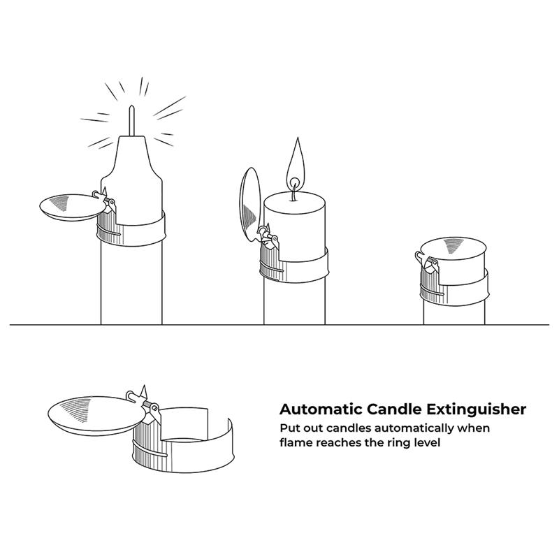 Automatic Candle Extinguisher, Candle Extinguishing Cover, Candle Extinguishing Ring, Extinguishing Candle Flame золотой