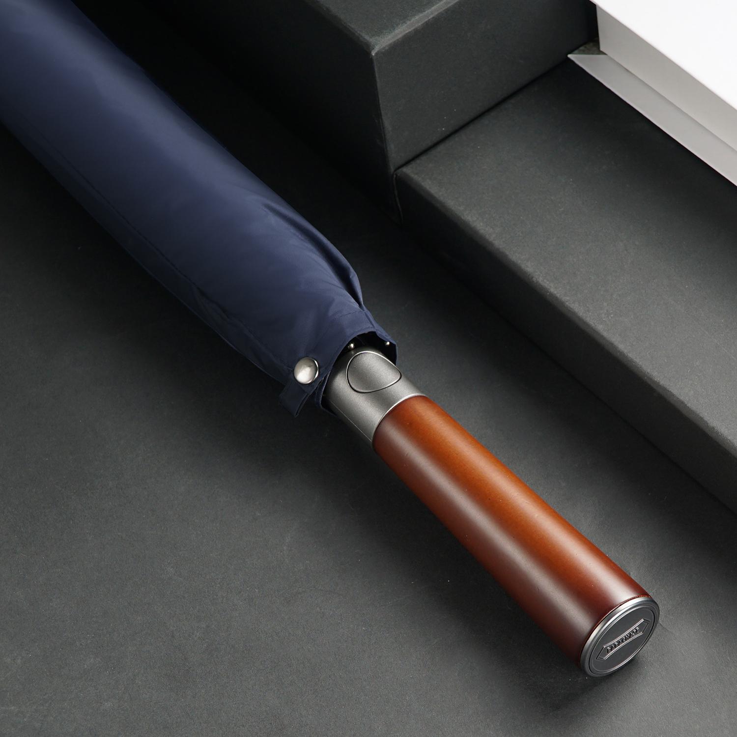 Ветрозащитный длинный зонт для мужчин — фото 7