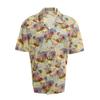Summer Hong Kong Style Bandage Dress Shirt American Retro Oil Painting Flower Shirt Women's Short Sleeve Loose Casual Outdoor Shirt Fashion