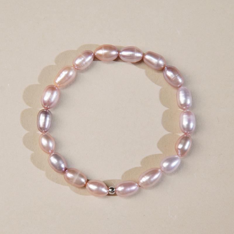 Korean Style Natural Freshwater Pearl Bracelet - Elegant, Colorfast Gift for Girlfriend