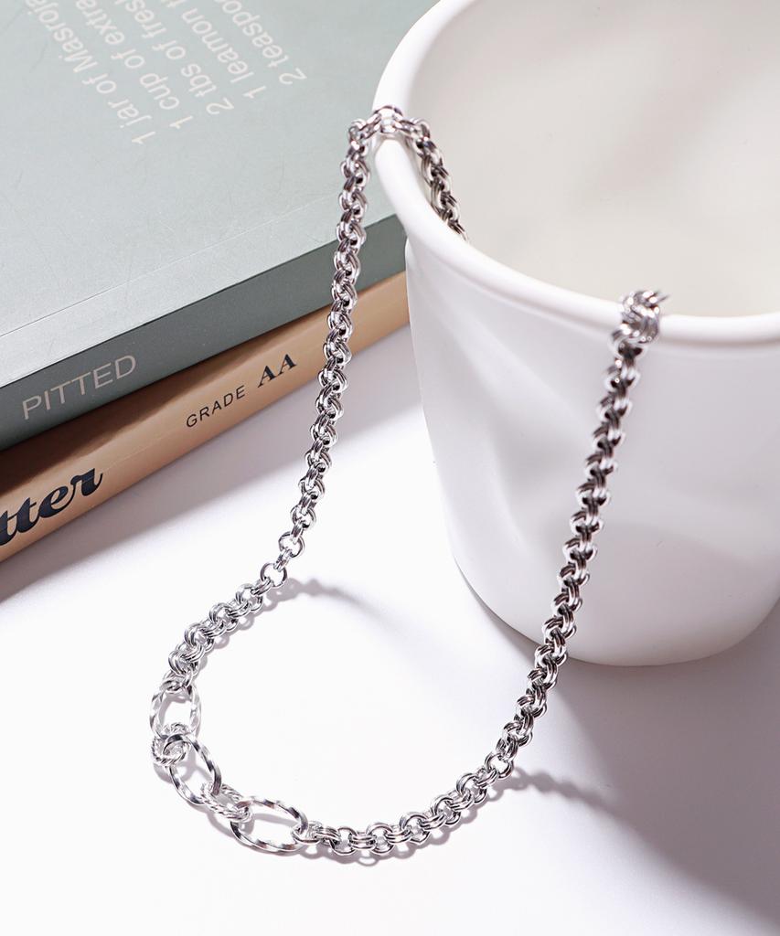 Polalita Vintage Chain Layered Necklace (Plt-Nl-068_Sv)