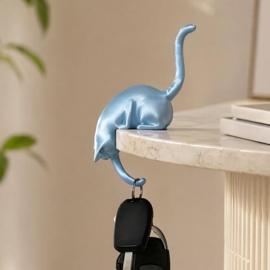 Yousheng Cat Hook, with Practical Claw Hook Shape, Durable 3D Printed Home Decoration, Keys Small Items Hanging Hook, for Entryway Countertop
