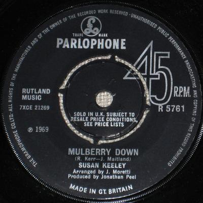 7inch Record SUSAN KEELEY - Mulberry Down R5761 Parlophone 1969 UK Pop Used