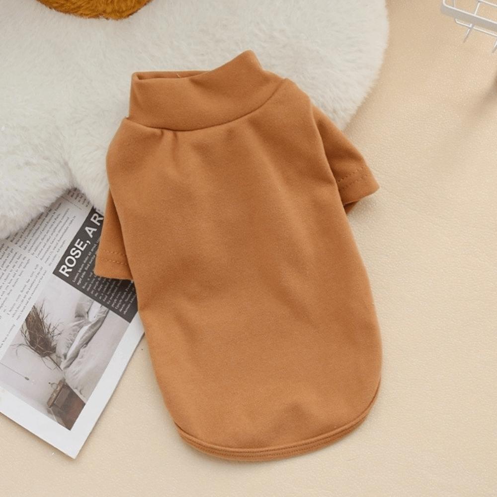 New Solid Color Puppy Hoodie Soft Cotton 2-leg Style Dog Warm Hoodie Simple Design High-Neck Sweatshirt Pet Clothing