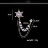 Diamond Studded, Ice Flower Pearl Snowflake Tassel Brooch, Women's Chain Snowflake Chest Flower, Korean Version Brooch, Pendant Accessories