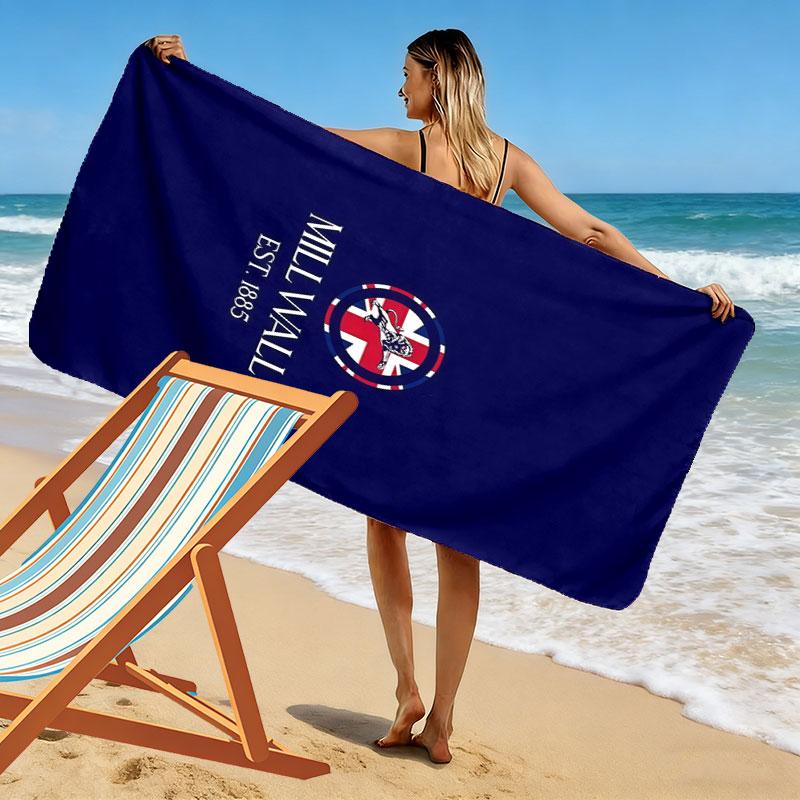 Millwall F.C Beach Towel, Large Soft Quick Dry Towel for Beach Camping Swimming