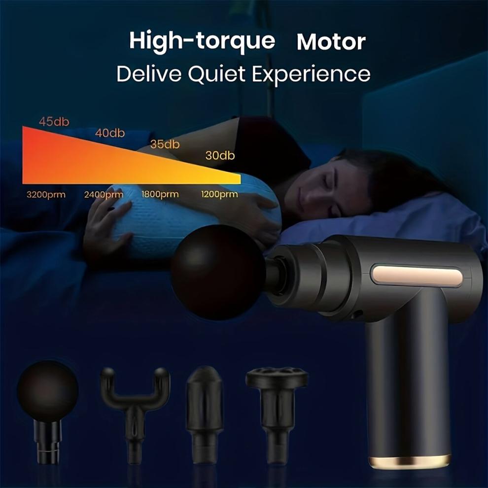 1pc Massage Gun Deep Tissue Muscle Handheld Percussion Massager For Body Back And Neck Pain Ultra Compact Powered By High Torque Fathers Gift For Dad