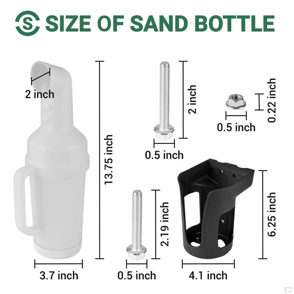 Sand Bottle with Holder Filler Container Equipment Easy to Install Practical Large Capacity