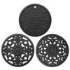 3Pcs Non-Slip Silicone Pot Pads Hot Pads Coaster Kitchen Table Mat Placemat For Home Wedding Birthday Party Decoration 20cm