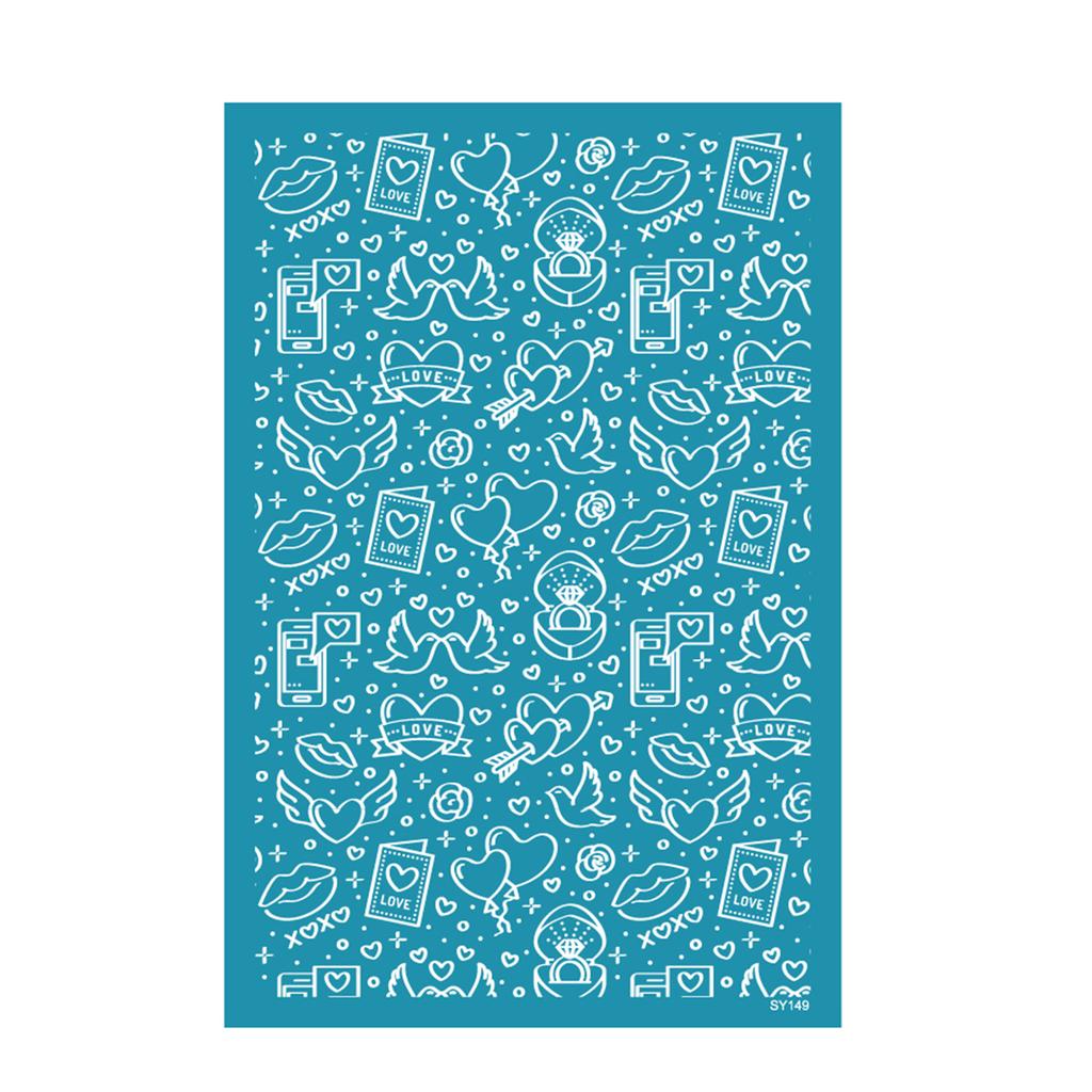 Siebdruckschablonen für Ton Valentinstag Herz Siebdruck für DIY Druck auf Ton und Ohrringschmuck Ton