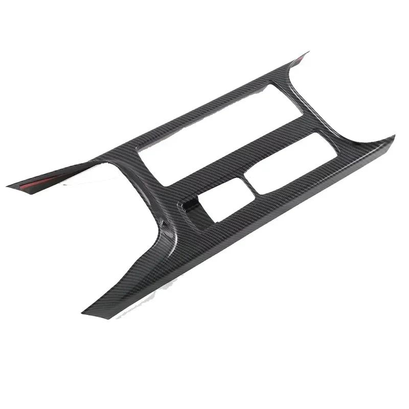 ABS Carbon Fiber Car Center Console Water Cup Holder Decoration Cover Trim Sticker for Ford Focus 2022 2023 2024 Accessories