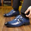 New Monk Strap Loafers For Men's Alligator Pattern Patent Leather Casual Shoes Designer Formal Wedding Dress Homecoming Footwear