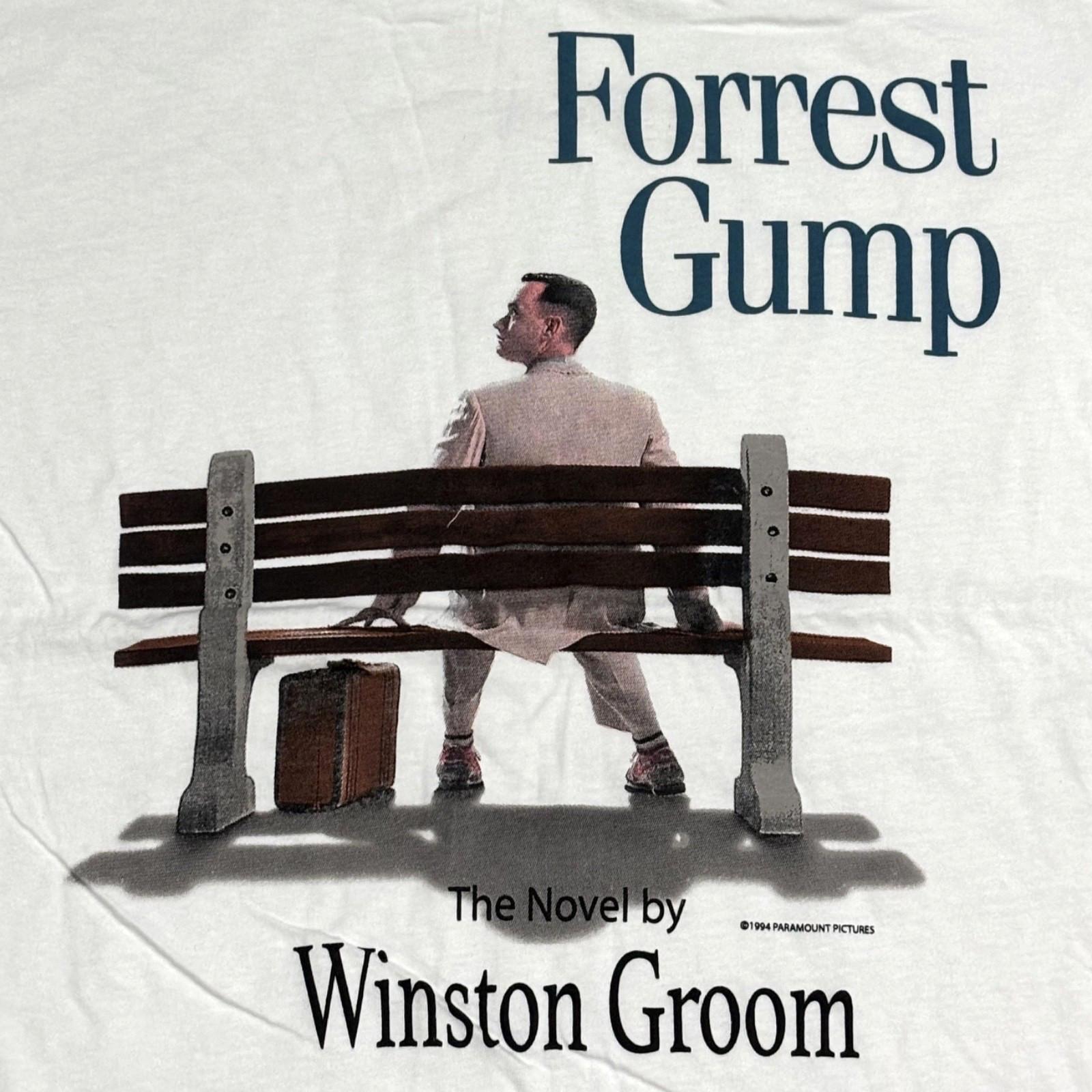 Vintage Forrest Gump TOM HANKS 1994 Movie Promo Sz.L Single Stitch Shirt REPRINT Unisex T-Shirt L