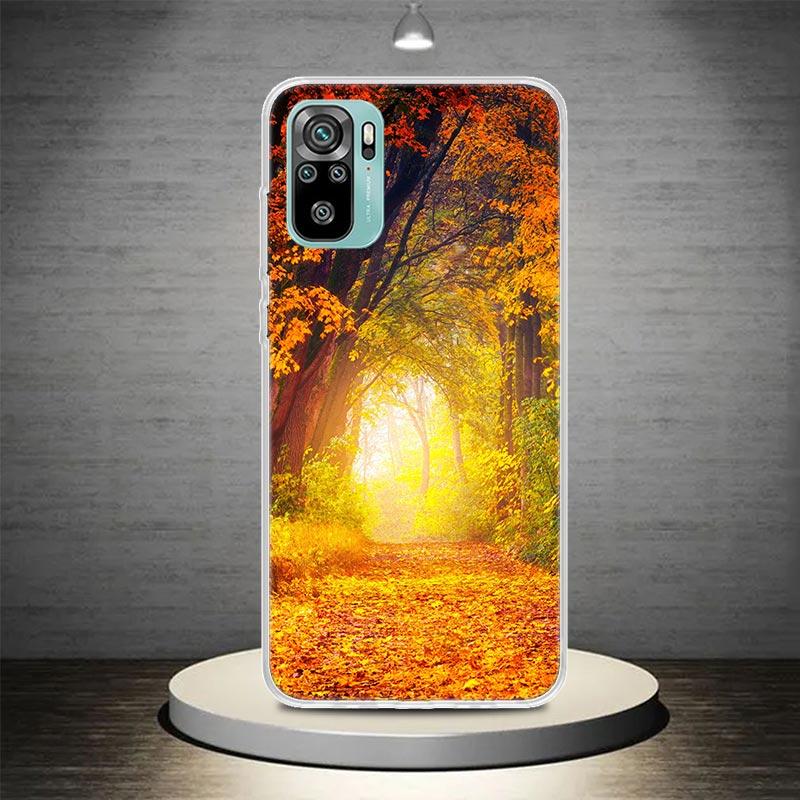

Leaves Maple Fall Autumn Phone Case Coque For Xiaomi Redmi Note 10 11 12 13 14 Pro Plus 14S 13 12S 11S 11T 11E 10S Soft Coque Re Redmi Note 12 4G