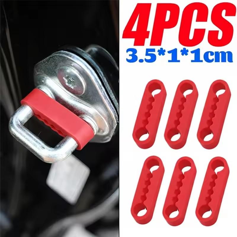 Silicone Auto Door Lock Buckle Damping Pads Shock Absorber Cushion Anti Rattle Soundproof Gaskets Universal Vehicle Protector