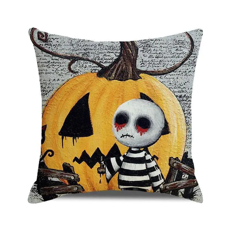 Halloween Holiday Party Decorations Pumpkin Cat Ghost Face Pillowcase Suitable for Home Living Room Sofa Room Decoration
