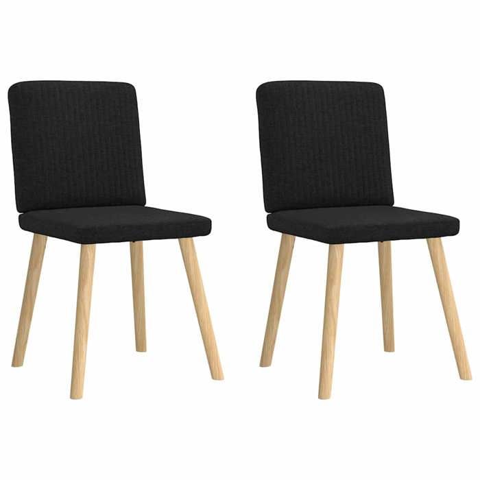 VidaXL Chaises à manger lot de 2 noir tissu 4101199