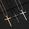 Stainless Steel Cross Pendant Necklace for Men Women Minimalist Jewelry Male Female Prayer Necklaces Chokers  Jewelry