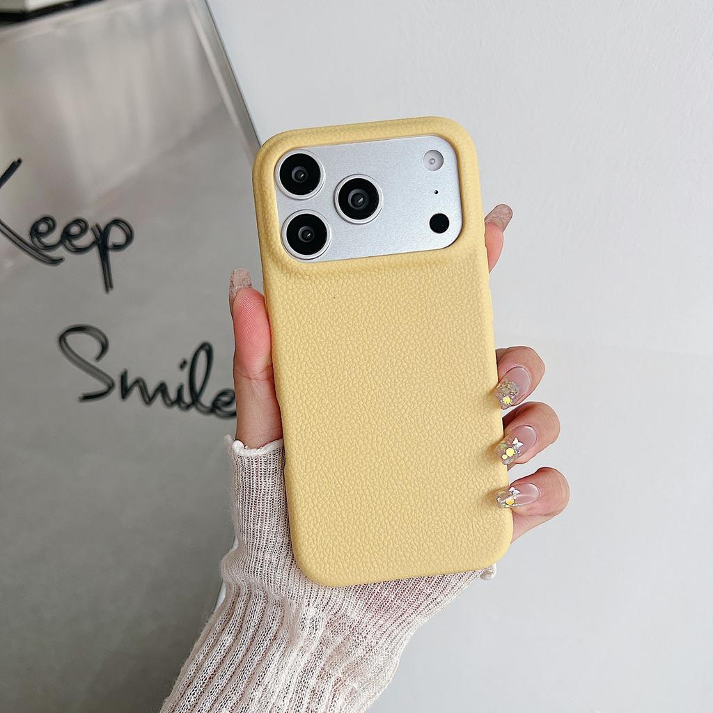 Premium-looking Phone Case for IPhone 17, Solid Color Leather Texture, Apple 16 Phone Case, 13/12 Soft Case