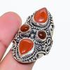 Natural Carnelian Gemstone Handmade 925 Sterling Silver Jewelry Ring Size 8 AR-17980
