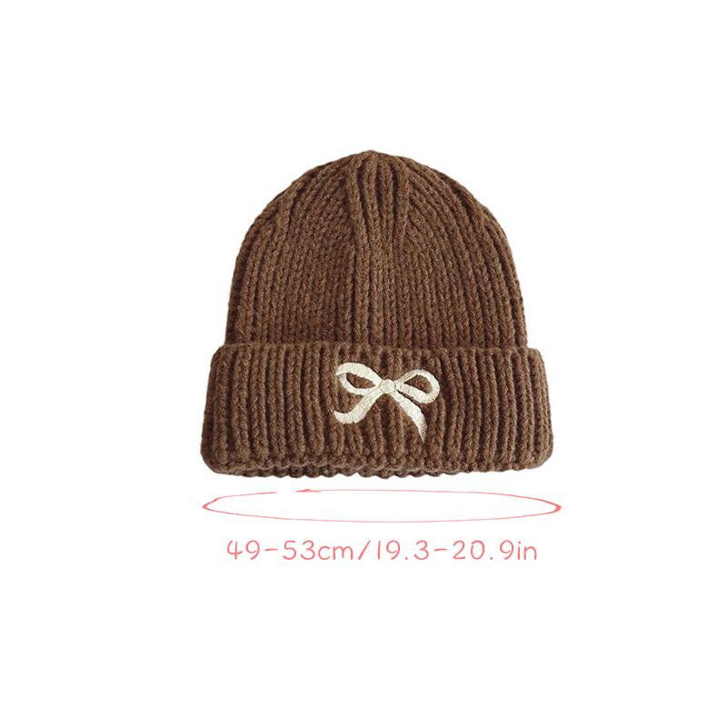 Korean Bowknot Baby Hat Winter Warm Knitted Baby Boys Girl Cap Beanies Soft Anti-Cold Infant Toddler Kids Hat Bonnet