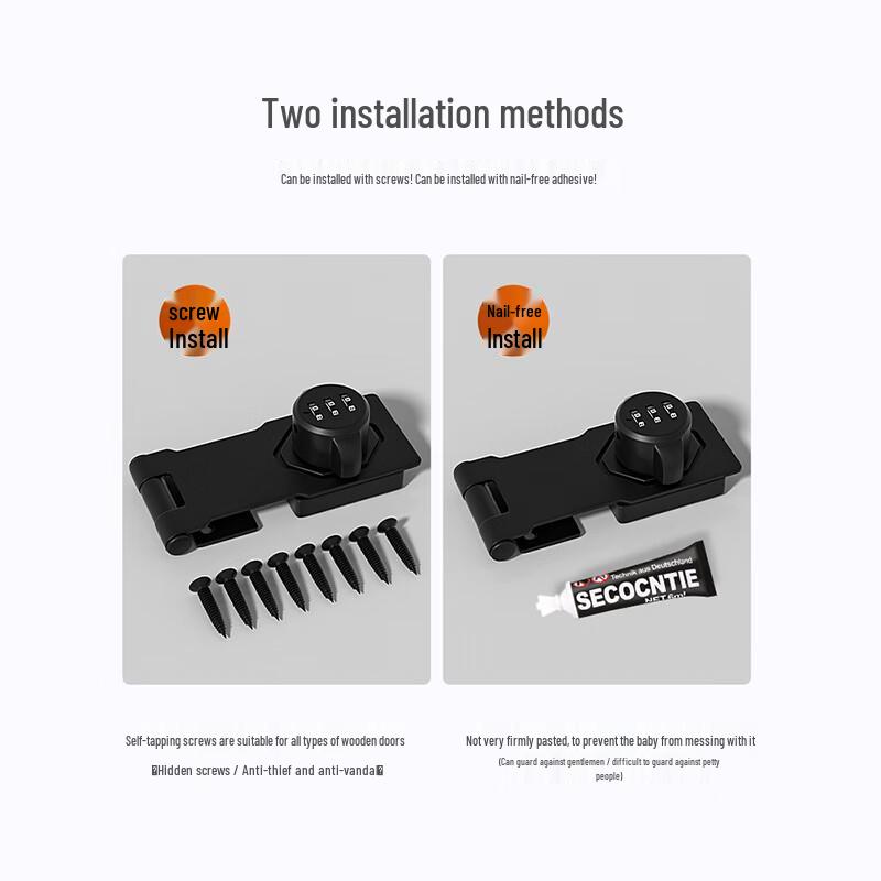 No-Drill Refrigerator & Drawer Combination Lock