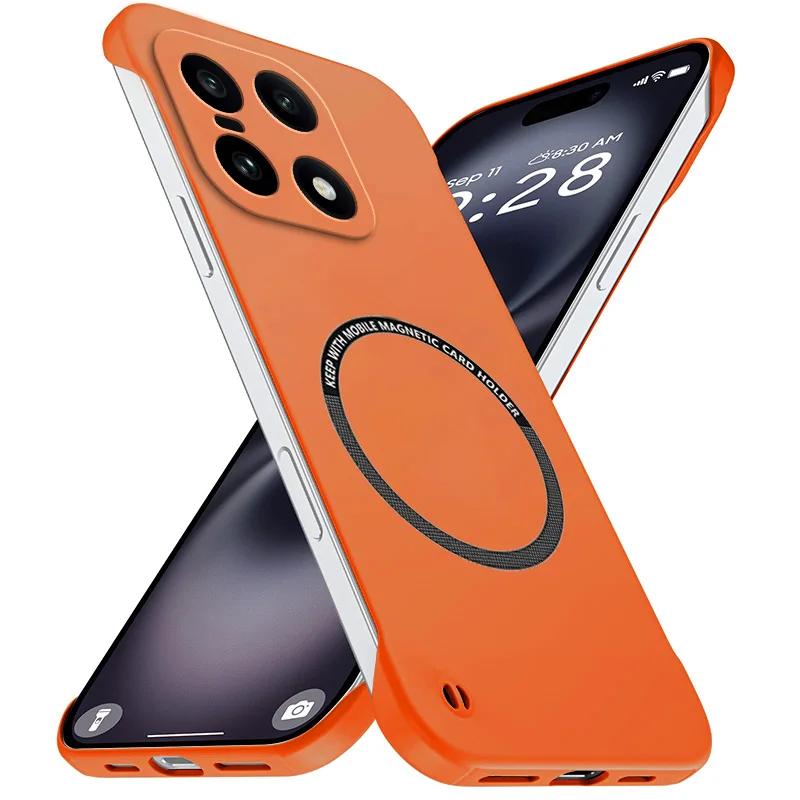 Hochwertige, ultradünne, rahmenlose Hülle für Magsafe für OnePlus 15, magnetisches kabelloses Laden, matte Linsenabdeckung, stoßfeste Hülle