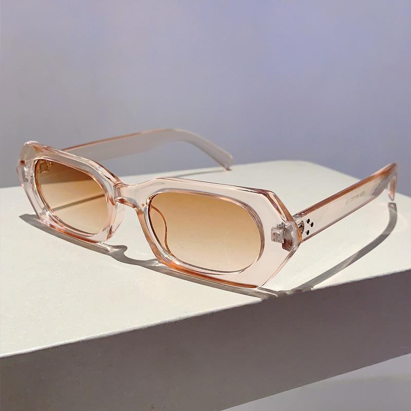 

Small Frame Vintage Irregular Square Sunglasses Women For Men Luxury Brand Designer Rivet Sun Glasses Popular Outdoor Punk Shade